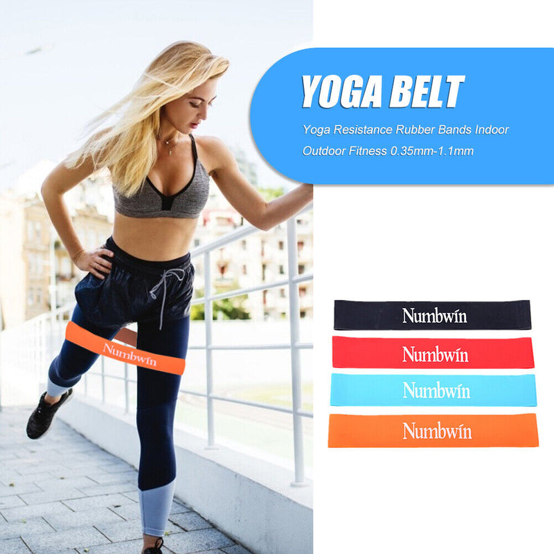 4pcs/set Latex Resistance Bands for Yoga Workout Black Red Blue Orange 600mm