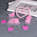 DIY Feathers Peach Heart Crafts Dreamcatcher Handmade Dream Catcher Net