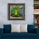 Frog on Pond Drawing 5D DIY Full Round Drill Picture Diamond Painting Kit