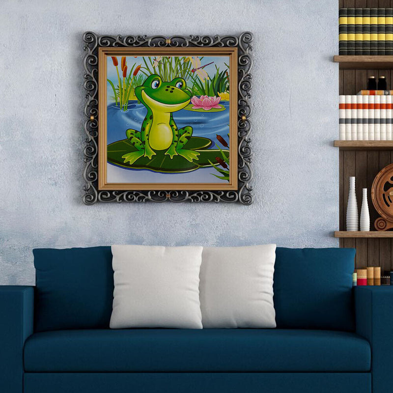 Frog on Pond Drawing 5D DIY Full Round Drill Picture Diamond Painting Kit