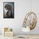 5D DIY Diamond Painting Kits Full Square Drill Dark Girl and Cat Mosaic Picture