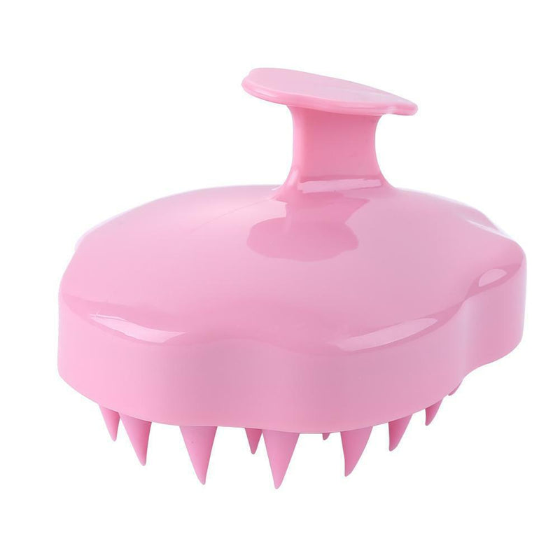 Silicone Scalp Massage Shampoo Brush Body Brush Hair Comb (Pink)