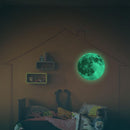 Creative Moon Luminous Wall Stickers Fluorescent Kids Bedroom Decor(Small) Newly