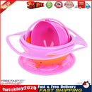Novelty 360 Rotary Gyro Umbrella Spill-Proof Children Balance Bowl (Pink) Newly