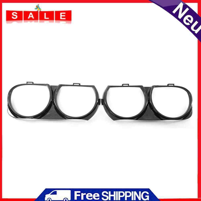 2pcs Front Headlight Lamp Bezel Trim Protective Bezels ABS for Dodge Challenger