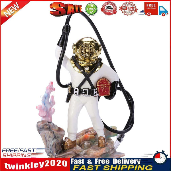 Underwater Animation Landscape Treasure Hunt Diver Pneumatic Decor (White) Newly