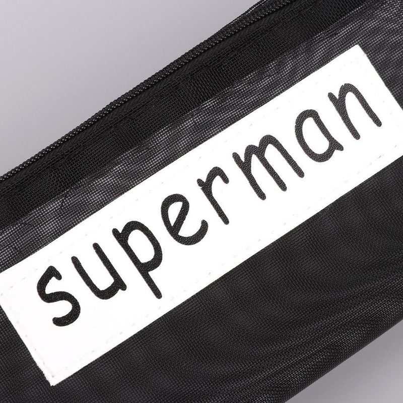Letters Student Large Capacity Pencil Bag Stationery Storage Case (superman
