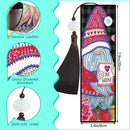 2pcs DIY Diamond Painting Leather Bookmark Gnome Tassel Crafts (FQY027)