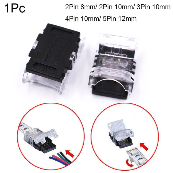 Wire to LED Strip Connector PCB Adapter Quick Connection 2Pin 3Pin 4Pin 5Pin