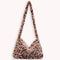 Animal Pattern Shoulder Underarm Bag Women Plush Top-handle Handbag (2)