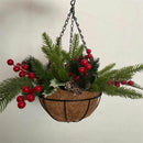 Cones Led String Lights Flower Wreath Christmas Front Door Hanging Baskets