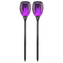 6pcsSolar Flame Light Waterproof LED Torch Lamp (2xPurple+2xBlue+2xWarm)