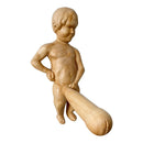 Creative Toilet Paper Roll Holder Statue Funny Wood Boy Shape Tissue Towel Stand