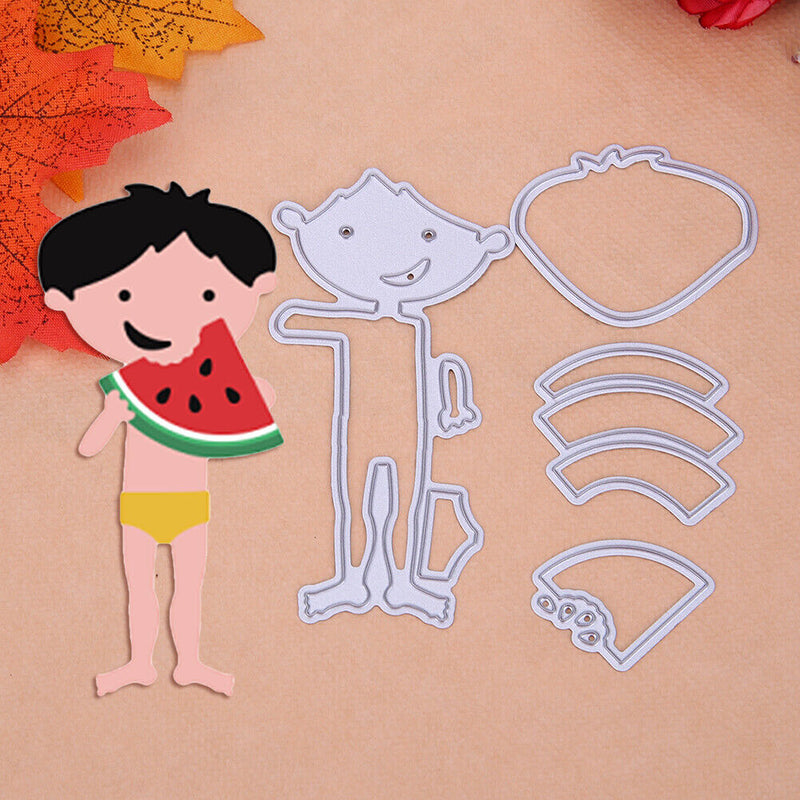Snowvirtuos 4pcs Watermelon Boy DIY Stencil Cutting Tools? Emboss Scrapbook