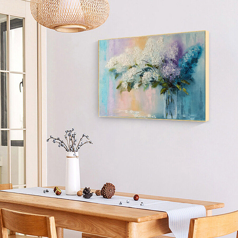 Oil Paint By Numbers Vase Lavender Frameless Picture Craft for Home Living Room