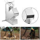 Outdoor Camping Wood Stove Folding Picnic Rocket Burner BBQ Cooking Stove F7X0