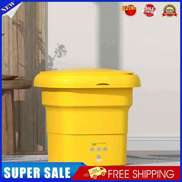 #A Small Yellow Duck Automatic Washing Machine Portable for Intimate Clothes Soc