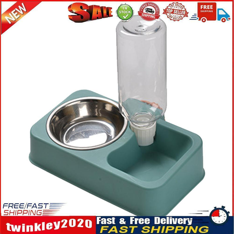 Automatic Drinking Water Bowl Pet Cat Puppy Food Feeder Waterer (Green) Newly