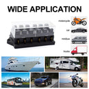YJ-FB017 Automotive Circuit Blade Fuse Box 6 Ways Car Boat RV Block Holder