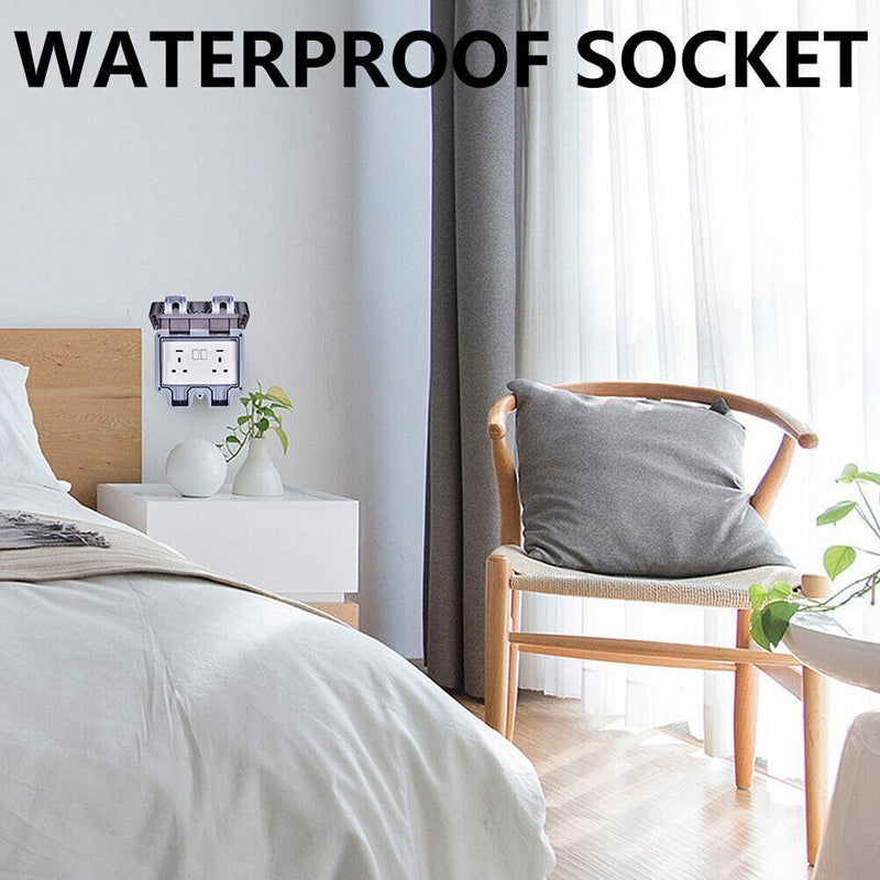 Waterproof Switched Double Socket Power Socket Wall Socket Electrical Outlet