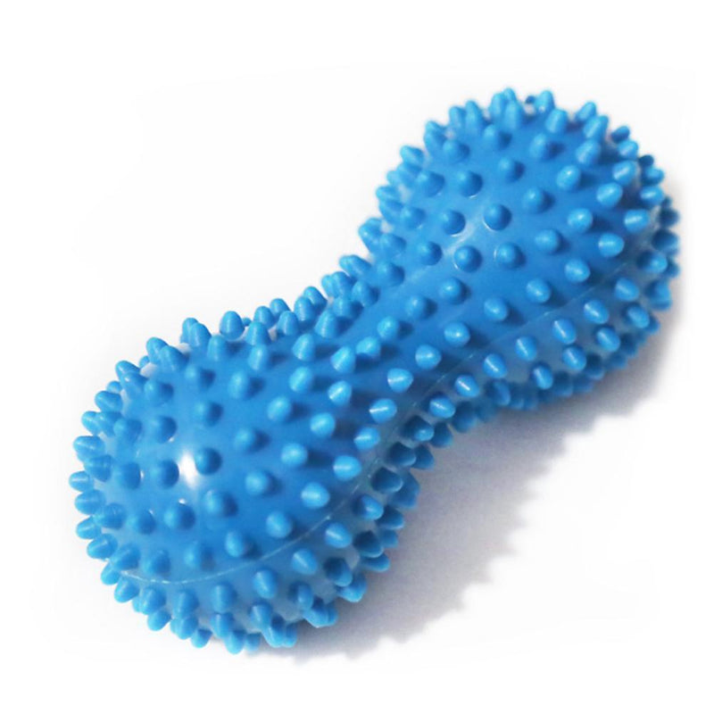 Peanut Shape Massage Fitness Ball Stress Relax Body Spiky Massager (Blue)