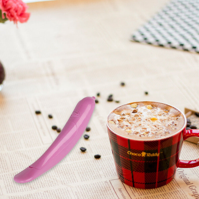 Electrical Latte Art Pen Coffee Carving Cappuccino Pull Flower Decor (Pink)