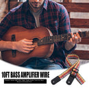 Nylon Guitar Strap Length Adjustable Belt for Electric Folk Guitar Ukulele Bass