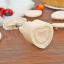 Heart Mooncake Mold Hand Pressure Biscuit Mould Bake Pastry Decor Bakeware