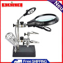 360 Rotation Desktop LED Magnifying Glass Lens Soldering Iron Stand Magnifier