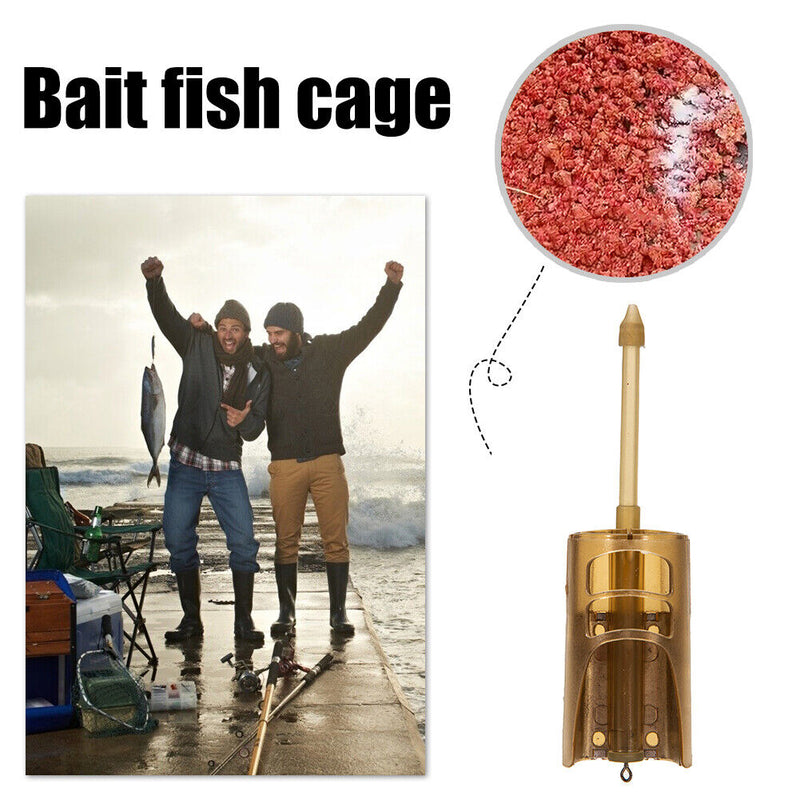 Bait Feeder Cages Carp Fishing Pellet Ground Worm Lure Trap Holder Sinker T