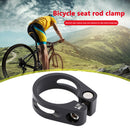 Mountain Bike Seatpost Clamp CNC Road Bicycle Seat Tube Clip (Black 31.8mm)