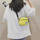 Fashion Women Canvas Patchwork Crossbody Phone Bag Mini Handbags (Yellow)
