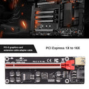 VER009S-Plus PCIE Riser 1X to 16X USB3.0 Cable SATA 6Pin Connector (Red)
