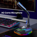 Desktop Capacitive M2 Noise Reduction Computer Live Microphone (USB RGB EQ)