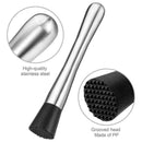 Steel Cocktail Muddler Wine Stirrer Ice Crusher Tools Stick Bar O2Z5 Z5U6