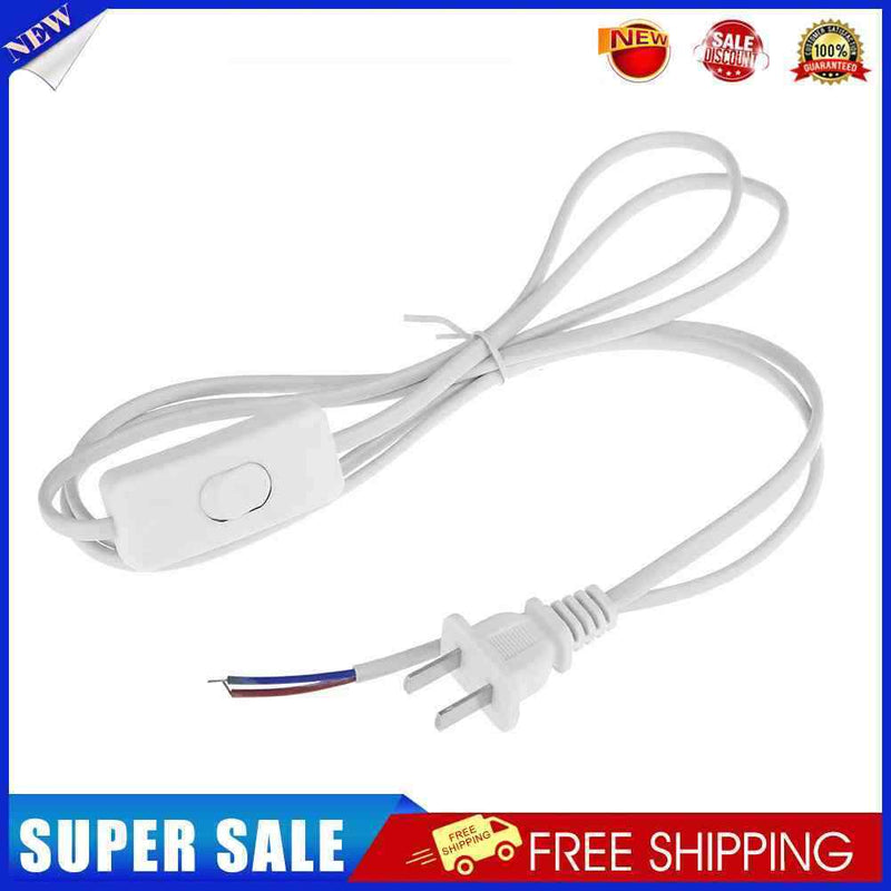 5pcs 5.9ft Power Cord with On/Off Switch(Chinese Plug/White)