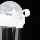 600ml Dual Straw Cup Outdoor Sports Drinking Beverage Water Bottle (White) Newly