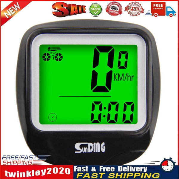 SUNDING MTB Bike Wired Speedometer Cycling Bicycle Digital LCD Computer Newly