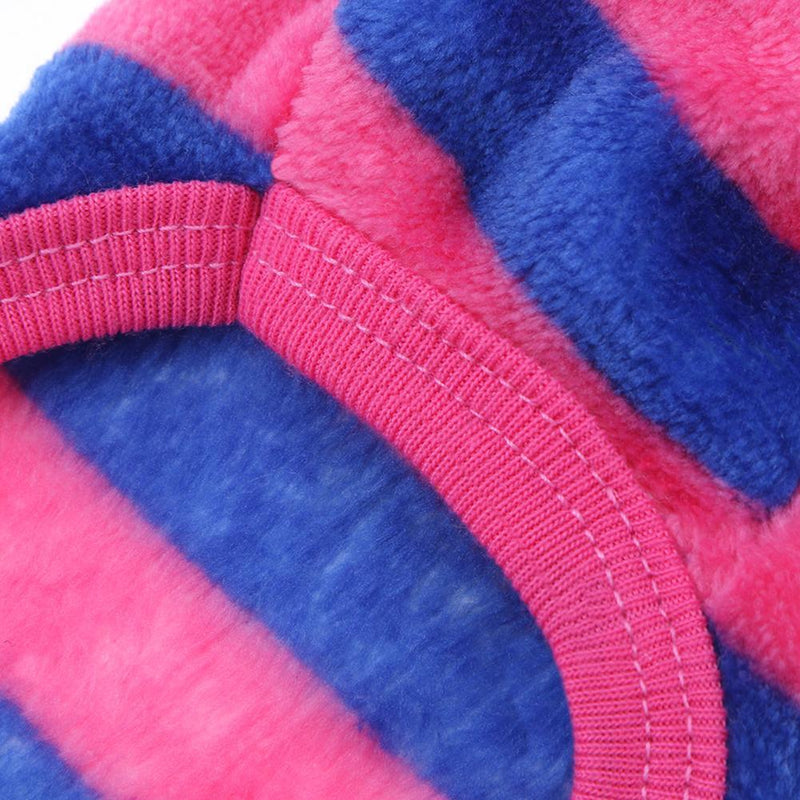 Winter Pet Dog Cat Clothes Fleece Apparel Small Animal Costume(Blue)(S)(2)