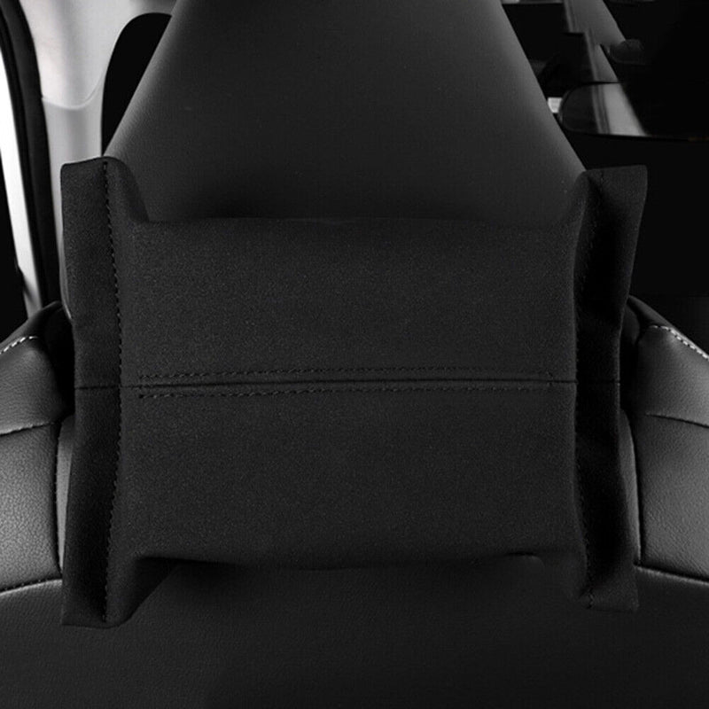 Car Tissue Box Auto Suede Paper Towel Backseat Armrest Box Napkin Holder Case