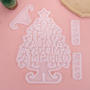 Handmade Epoxy Merry Christmas Christmas Mold Xmas Tree Silicone  Mould