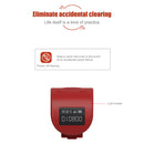 Portable Electronic Counter Ring USB Rechargeable 9-Digit Clicker (Red)