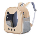 Pet Carrier Bag Clear Dog Cat Travel Breathable Outdoor Backpack (Beige) Newly