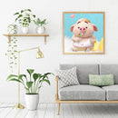 5D DIY Full Drill Diamond Painting Yummy Cartoon Pig Cross Stitch Embroidery Kit