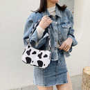 Fashion Women Animal Printing Canvas Shoulder Underarm Bag Handbags (Cow)