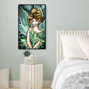5D Diamond Painting Cartoon Green Girl Full Round Rhinestone DIY Home Decor