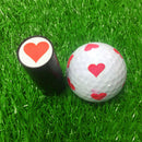 Golf Ball Stamp Marker Ink Ball Stamper Marker Impression Seal (D Red Love)