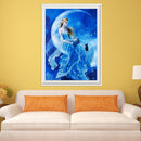 5D DIY Round Drill Diamond Painting Moon Goddess Cross Stitch Embroidery(A