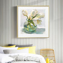 Flower in Glass Vase Oil Paint By Number Kit DIY Acrylic Painting on Canvas