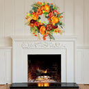 Fall Peony and Pumpkin Wreath Year Round Wreath Artificial Fall Wreath_